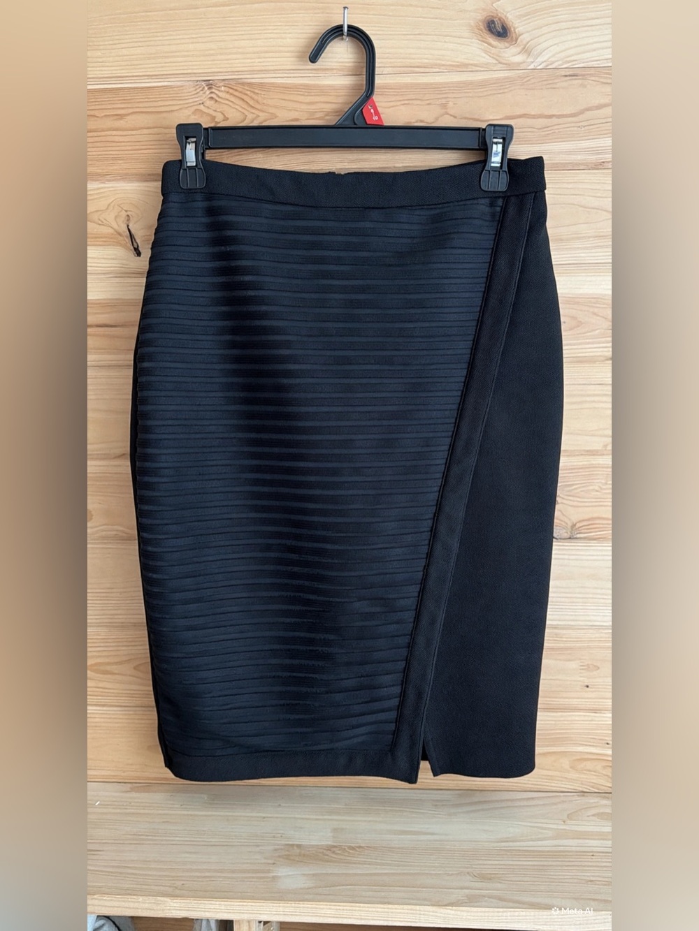 The Limited Black Textured Pencil Skirt